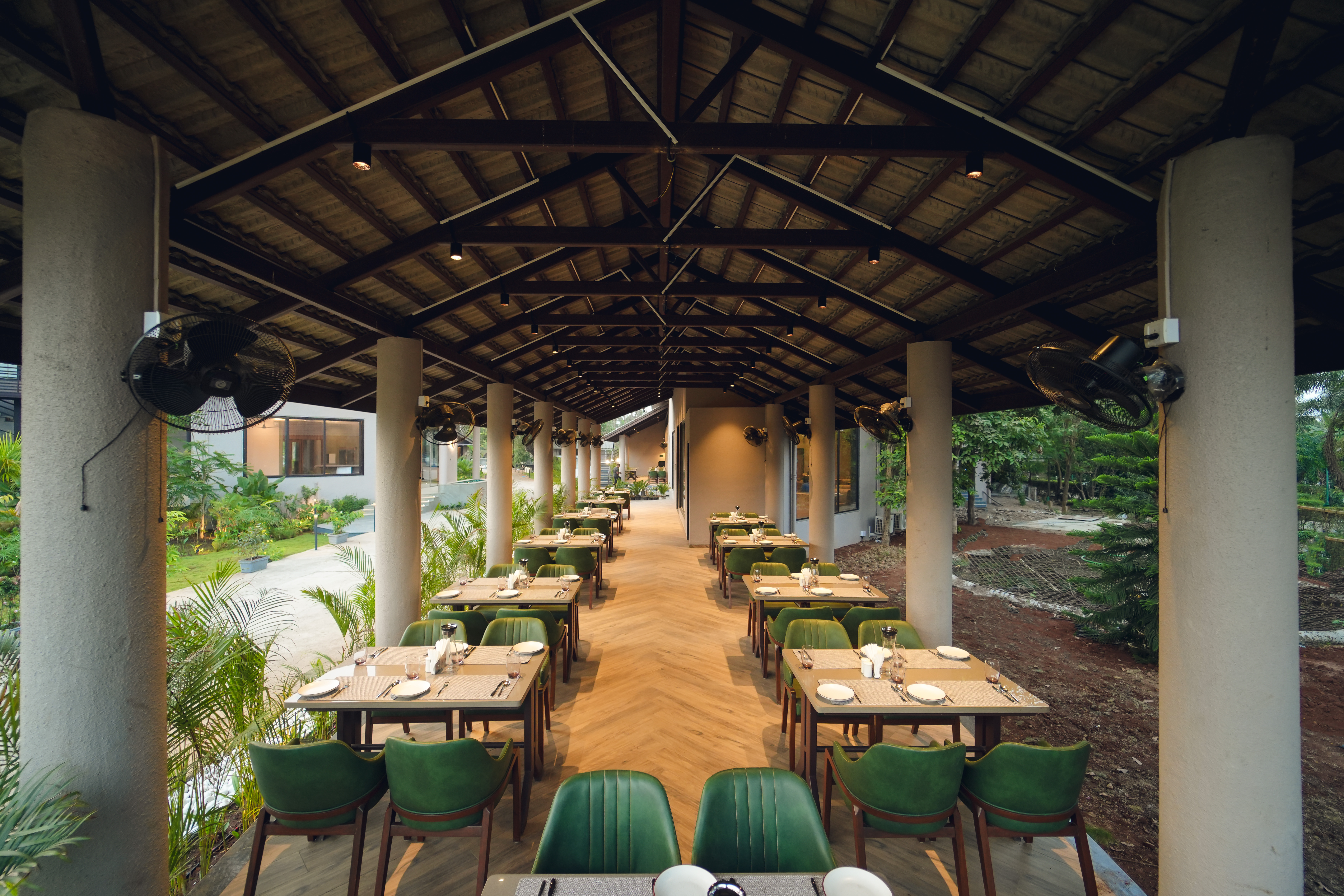 Open air terrace dining